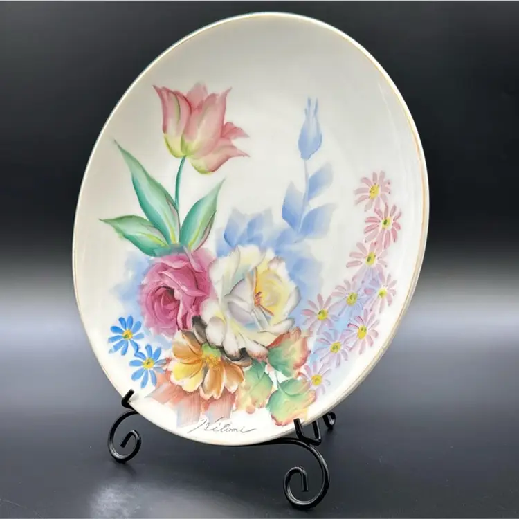 Vintage UCAGCO occupied Japan, hand painted Roses makers, mark