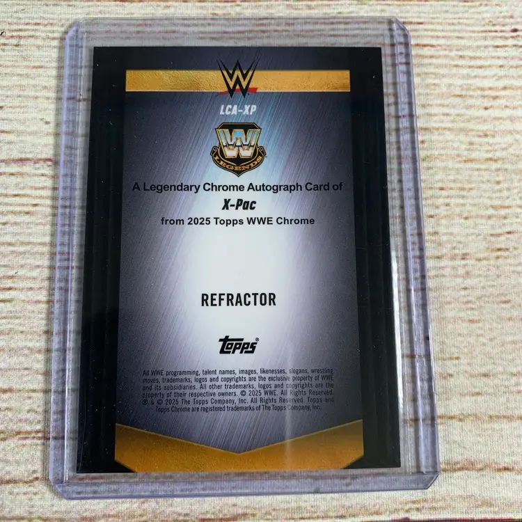 2025 Topps Chrome WWE X-Pac Legends Chrome Autograph Refractor /175 #LCA-XP