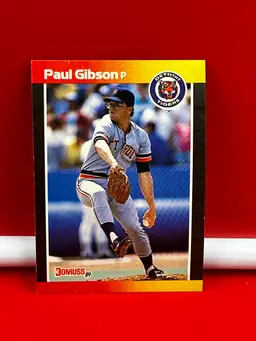 1989 Donruss Collector Baseball Trading Card Tigers Paul Gibson #445