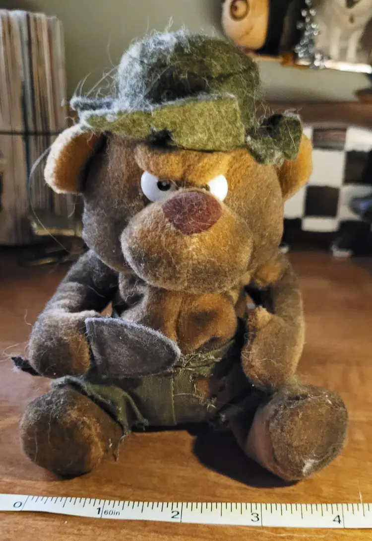 Vintage Meanies Series 2 Plush 'Burny The Bear' c.1997