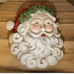Father Christmas Santa Head Wall Plaque