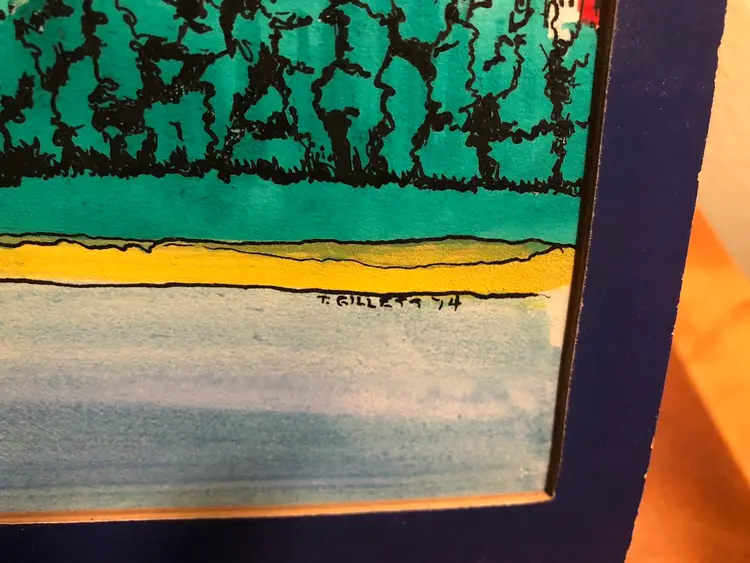 Signed Watercolor Of San Francisco Skyline