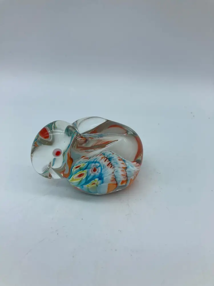 Mini Art Glass Bunny with Millifiori