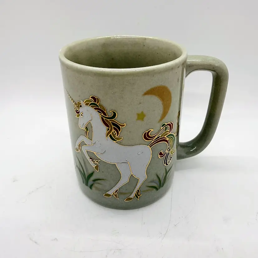 Vintage Otagiri Japan Unicorn Stoneware Mug Fantasy Fairycore Whimsy Retro