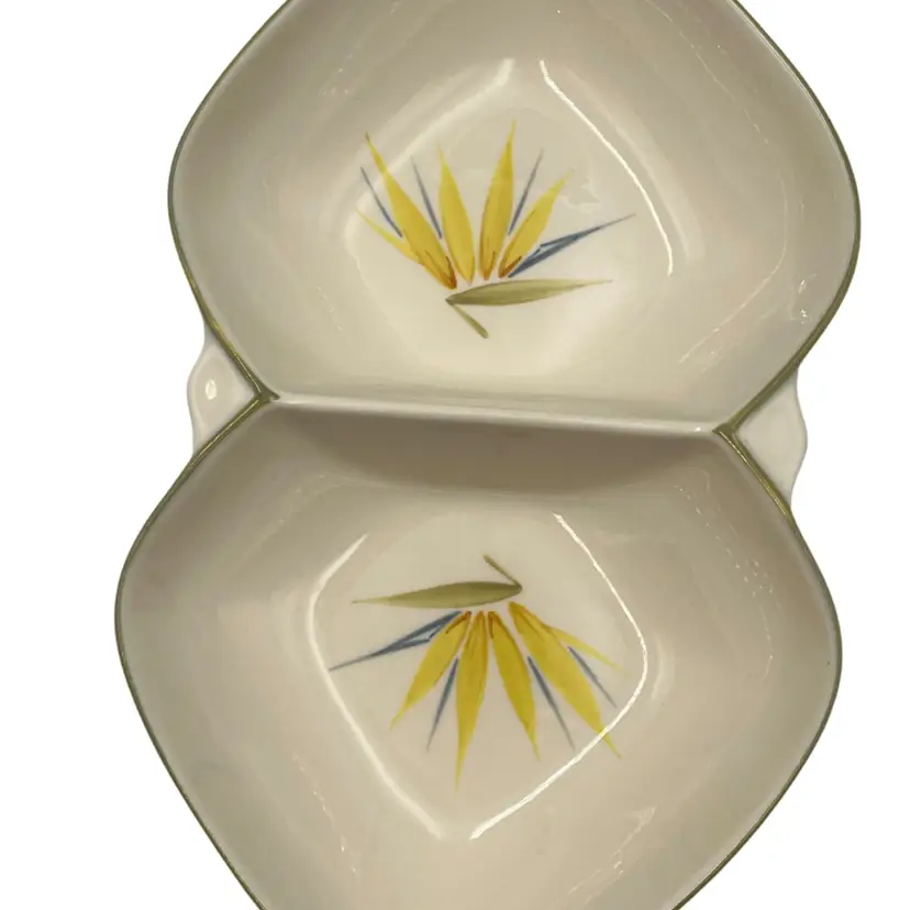 MCM Divided Serving Dish- Bird Of Paradise