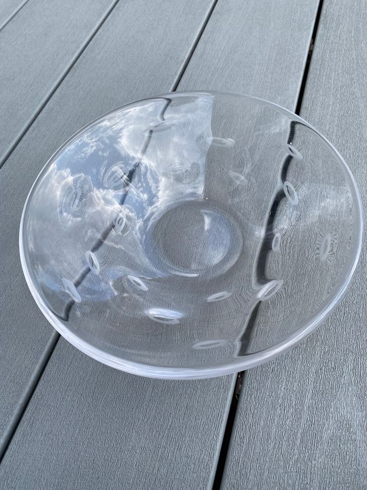 Vintage ORREFORS SIGNED Ingeborg Lundin Bowl Dimple Dish