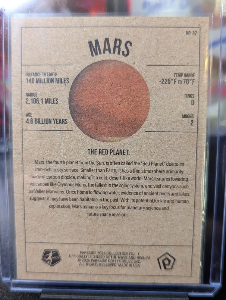 2025 Parkside NWSL Vol 1 Vintage Mars Jordyn Bugg Seattle Reign