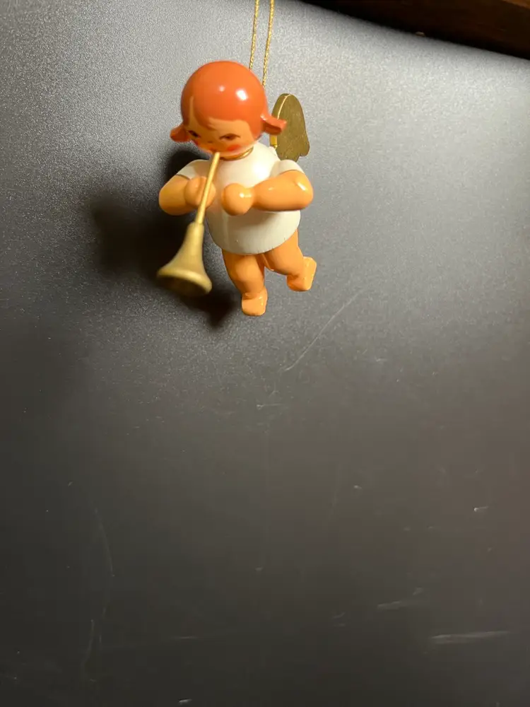 German Angel w/ Ceremonial Trumpet Ornament-Lot 60