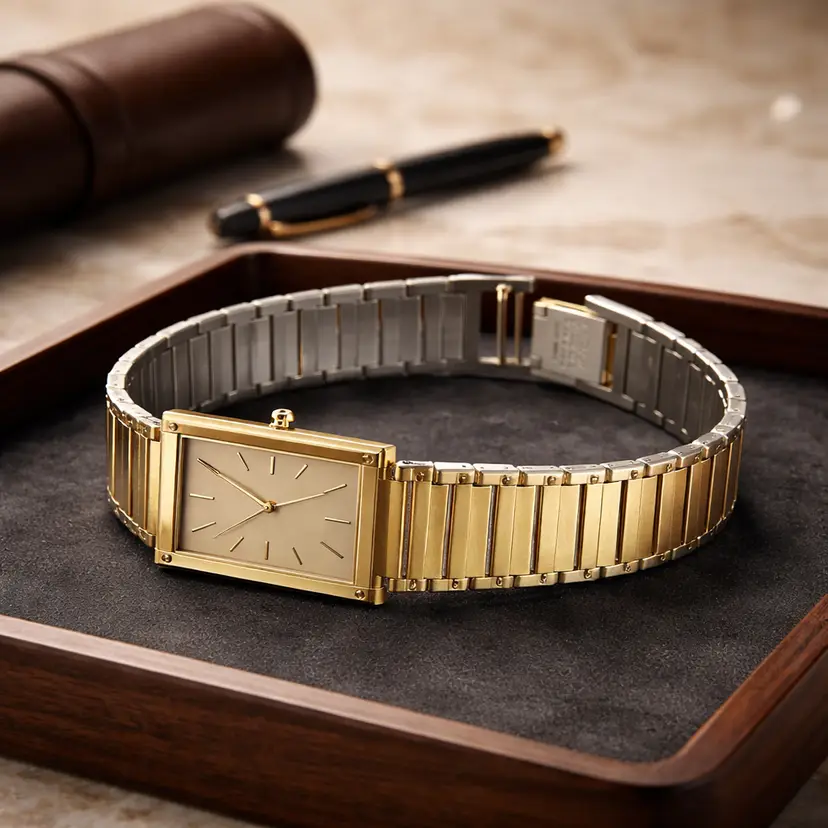 Vintage 1980's Seiko Lassale Quartz Wristwatch, High End Ultra Thin Line, 7"