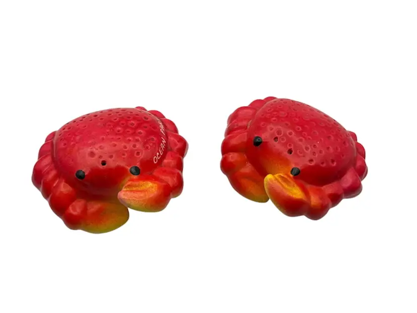 Vintage Ocean Park Santa Monica Souvenir Crabs Salt n Pepper Shakers 3"