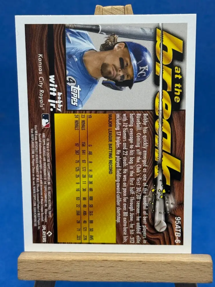 2024 Topps Archives Bobby Witt Jr At The Break Insert 95ATB-6 Kansas City Royals A34
