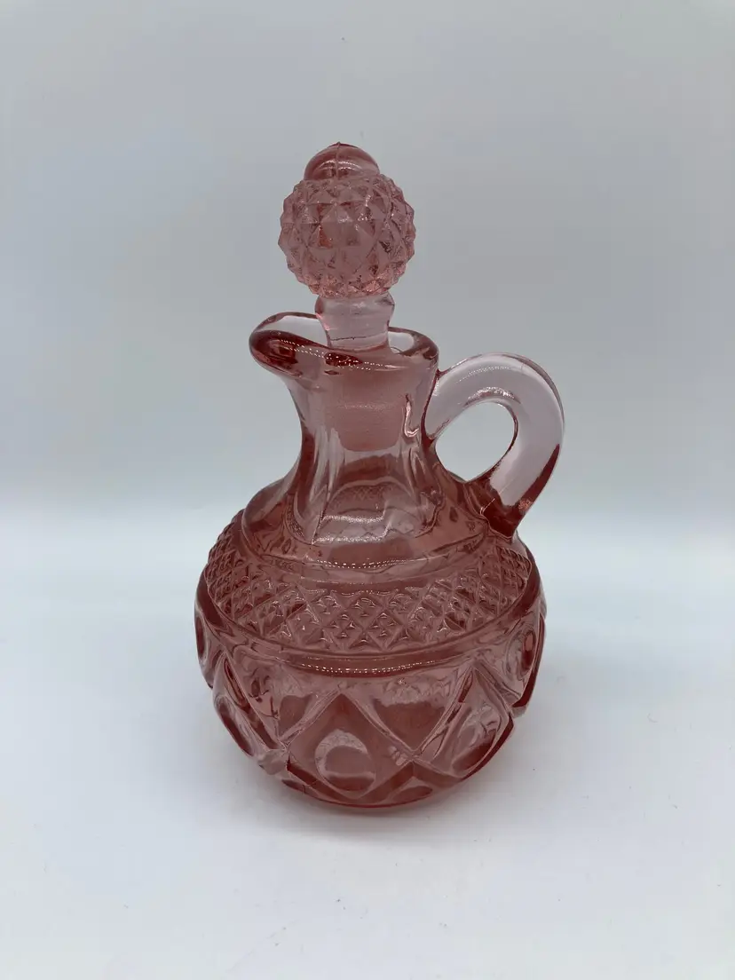 Vintage Imperial Glass Pink Cape Cod Cruet with Stopper- Circa 1960's