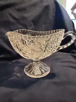 Vintage Crystal gravy boat