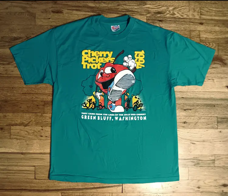 vintage single stitch marathon t-shirt Cherry Pickers Trot running jogging