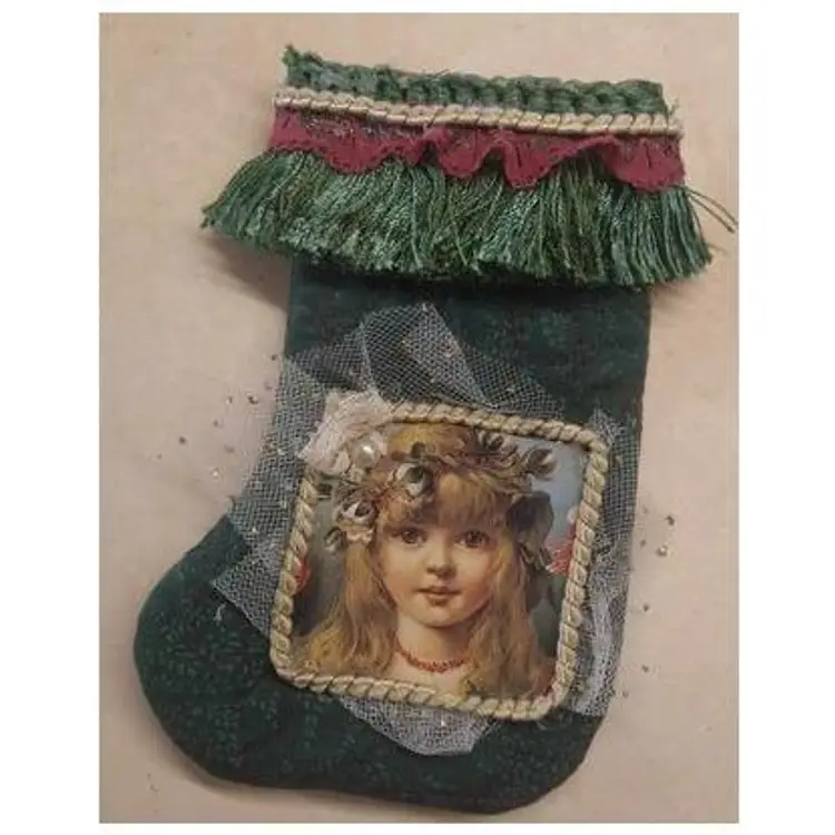 Pretty Little Stocking Ornament!  Christmas in July!