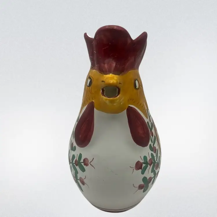 Vintage Sigma Taste Setter Rooster Pitcher Made In Italy, 8” Tall x 6” Wide