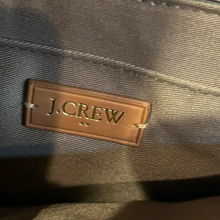 J. Crew Black Leather Clutch Bag With Turnlock *flaws*