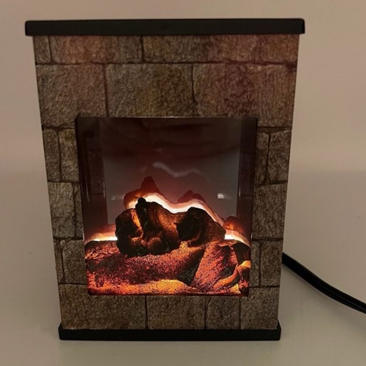 Candle Warmers Glowing Fireplace Fragrance Melt Warmer Electric WORKS *READ