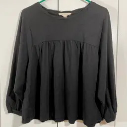 LOVESTITCH Women's Yoke Top Size Small Black