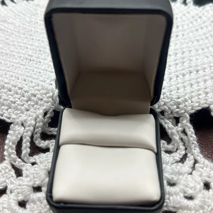 Faux Leather Ring Box