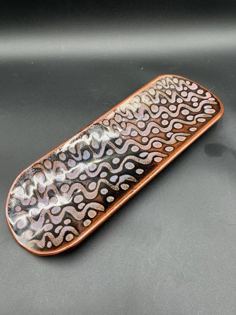 Jim Simister Sunstone Pottery Bread And Cracker Plate 16.5”