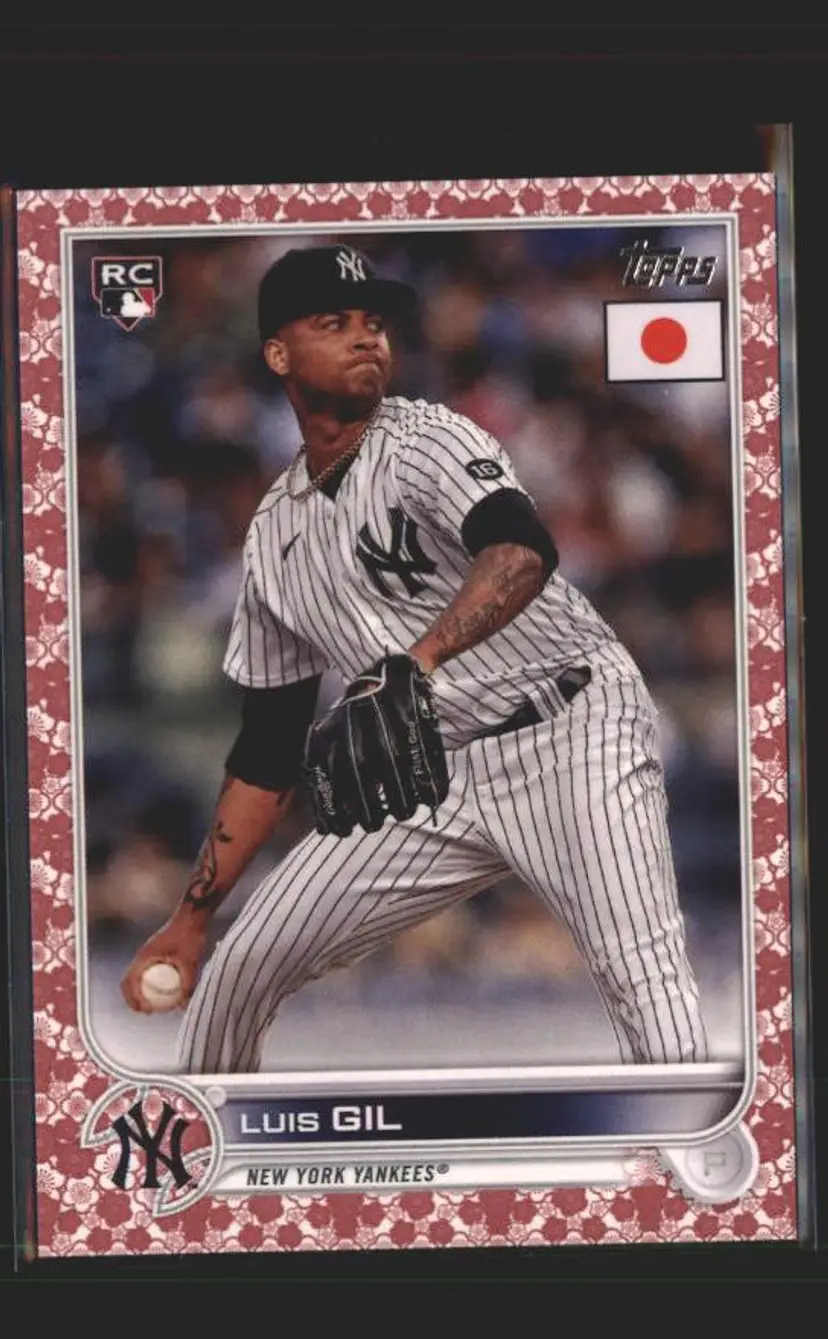 2022 Topps Japan Edition #15 Luis Gil Cherry Blossoms #/99 - (137) - New York Yankees