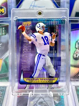 Peyton Manning 1999 Stadium Club ILLUMINATOR Refractor 3x3 Die Cut SP #T4A Indianapolis Colts