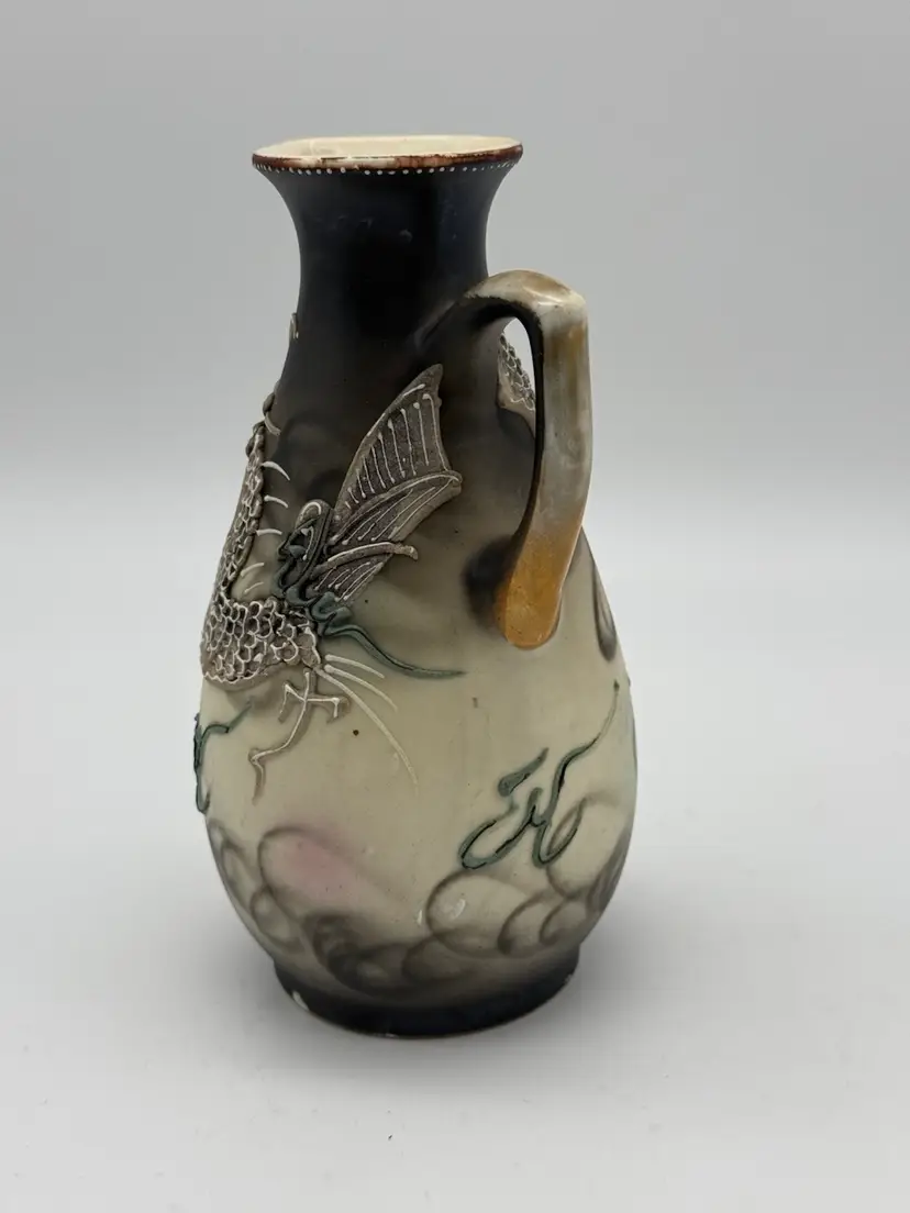 Vintage TT Takito Moriage Dragon Ware Pitcher Handmade Japan Hand Painted