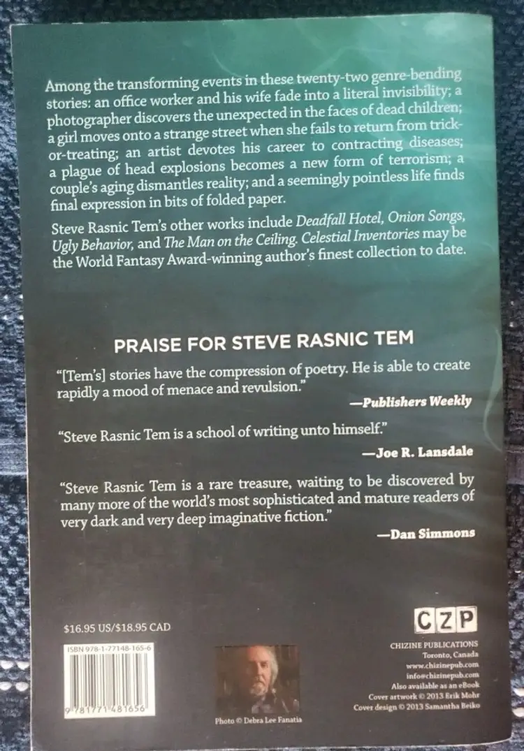 First Edition CELESTIAL INVENTORIES By Steve Rasnic Tem