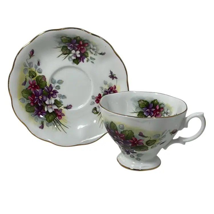 Royal Albert Violets Teacup & Saucer