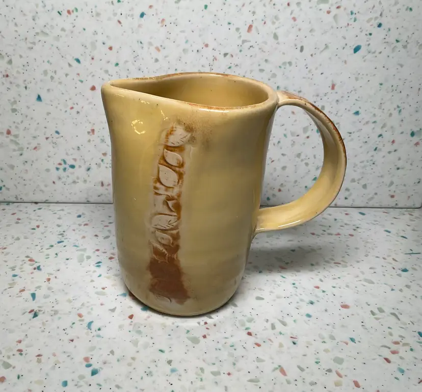 #01 Yellow pitcher by CB Pottery Co