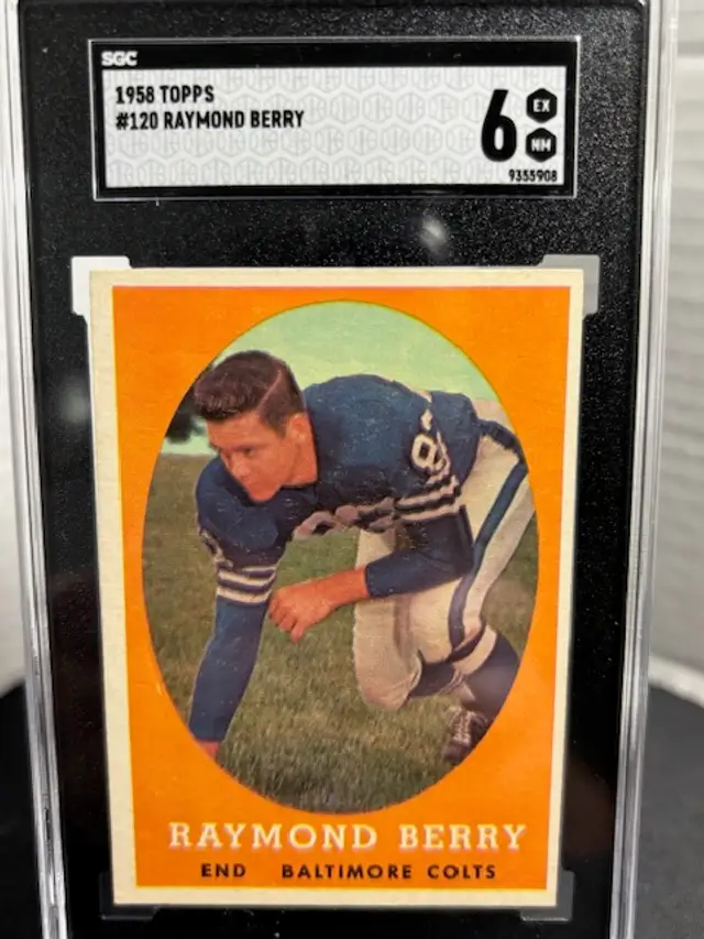 RAYMOND BERRY 1958 Topps #120 Baltimore Colts SGC 6 EX-NM HOF A1248