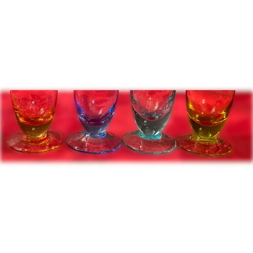 #01 VTG Glass Cordial /Shot Glasses 3 1/2" H