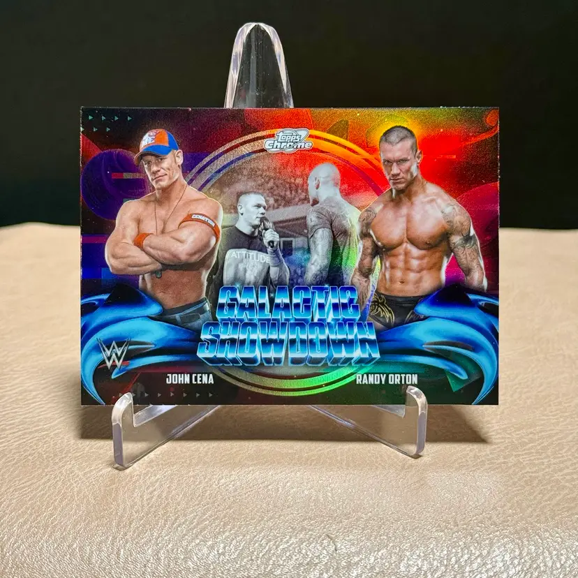 John Cena & Randy Orton 2026 Topps Cosmic Chrome WWE #GS-18 Galactic Showdown