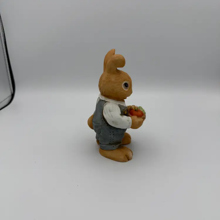 Homco Farmer Boy Rabbit Figurine