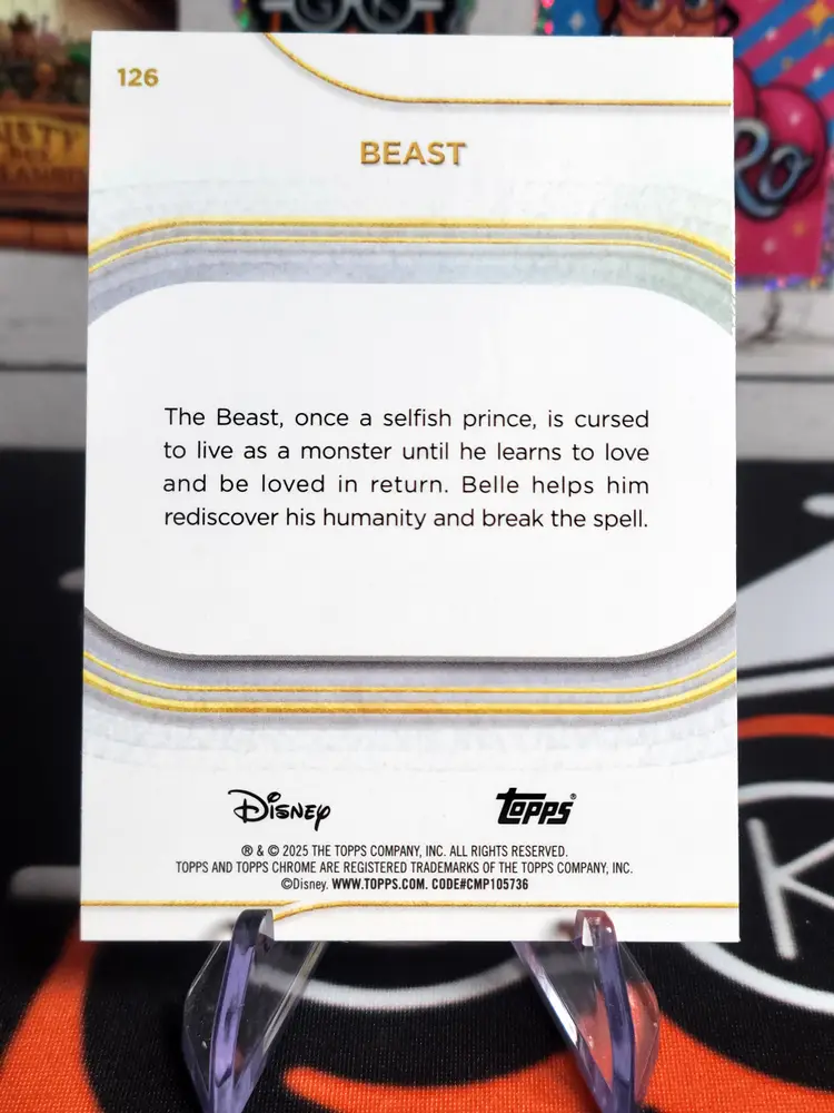 Beast 2025 Topps Chrome Disney #126 Green Wave Refractor 57/99