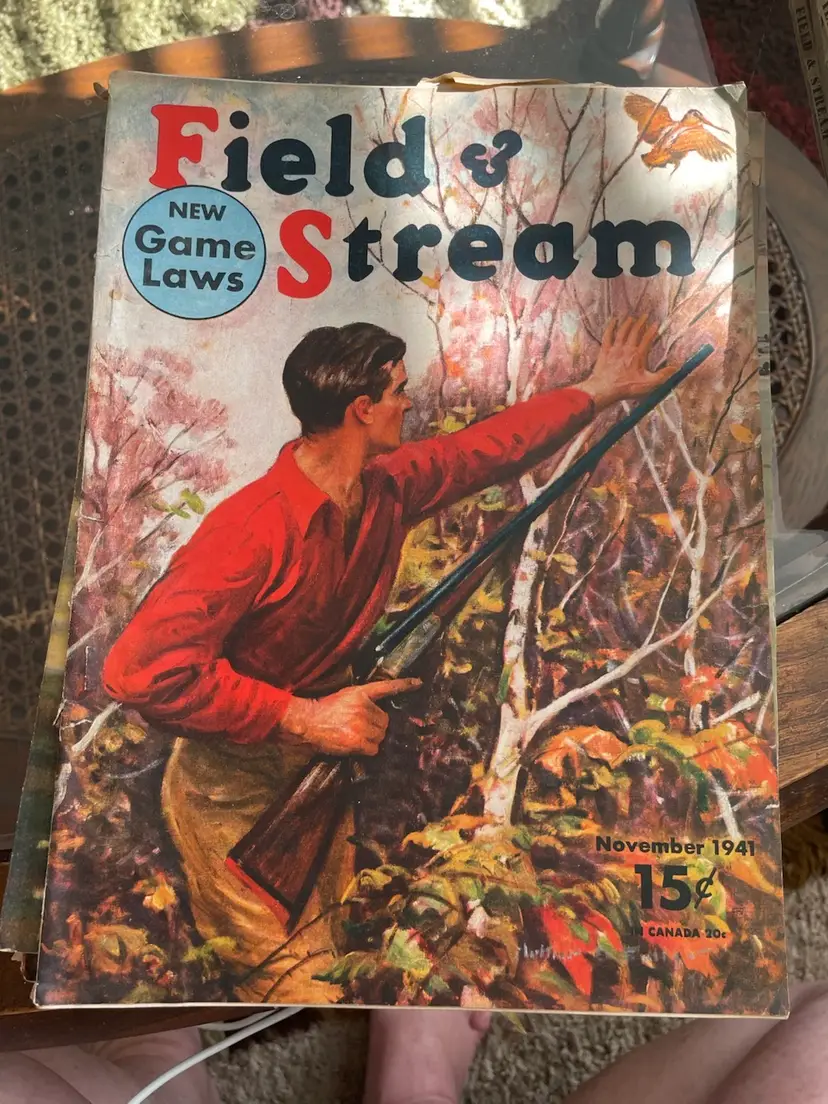Field & Stream September 1944 Issue Cover Painting By Howard L. Hastings