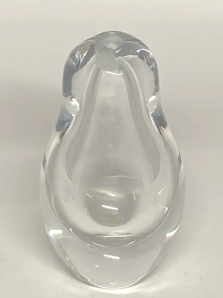 Vintage Kosta Boda Lead Crystal Pear Shaped Perfune Bottle No Stopper, 4.25" Tall
