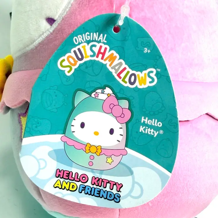 Squishmallows Sanrio Hello Kitty Dreamland 8” Plush – Pink Star Pajamas