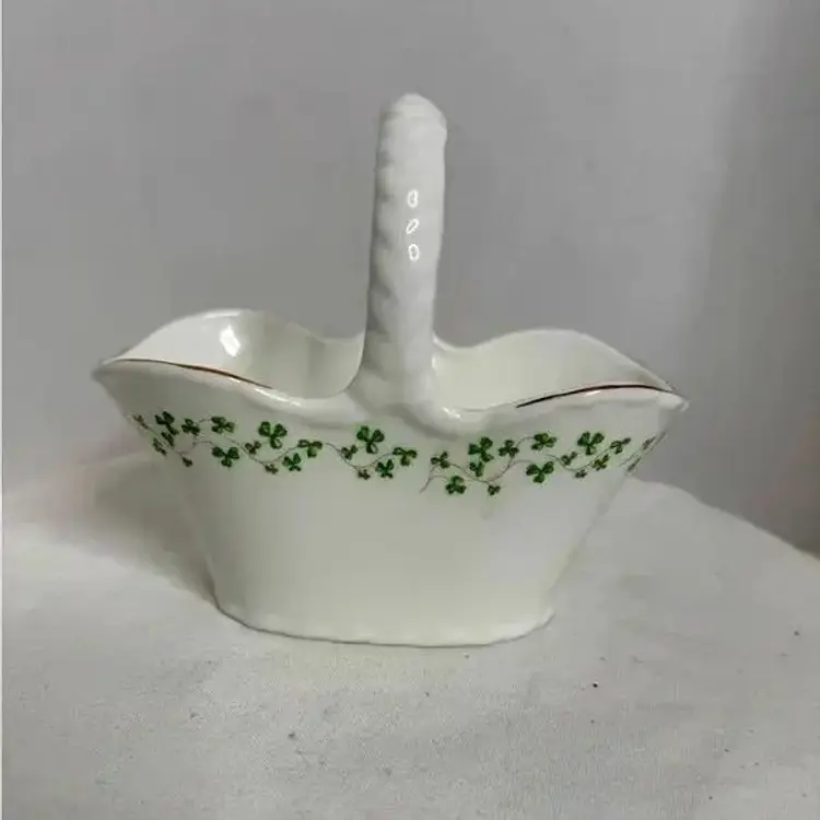 Royal Tara Fine Bone China Basket handmade in Galway Ireland. (A)