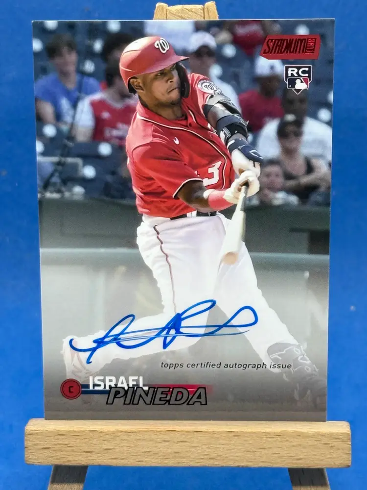 2023 Stadium Club Israel Pineda RC Auto Red SP /50 Washington Nationals A59