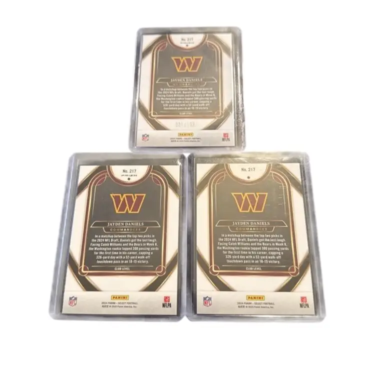 2024 Panini Select Jayden Daniels Rookie White Shock Prizm/Red &Blue/Base! Washington Commanders