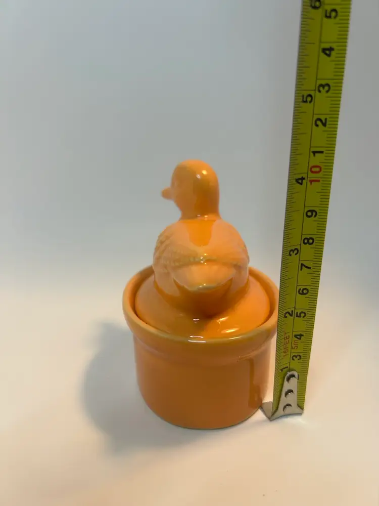 Vintage BIA Orange Duck Small Covered Bakeware Dish