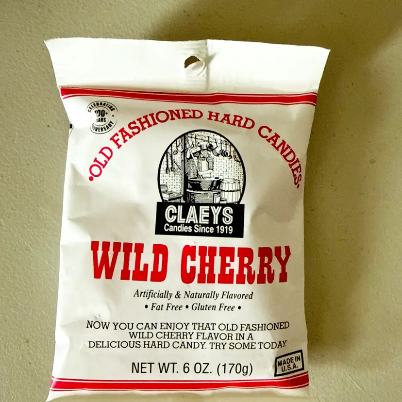 #01 Claeys Old Fashioned Hard Candies "Wild Cherry" 6oz