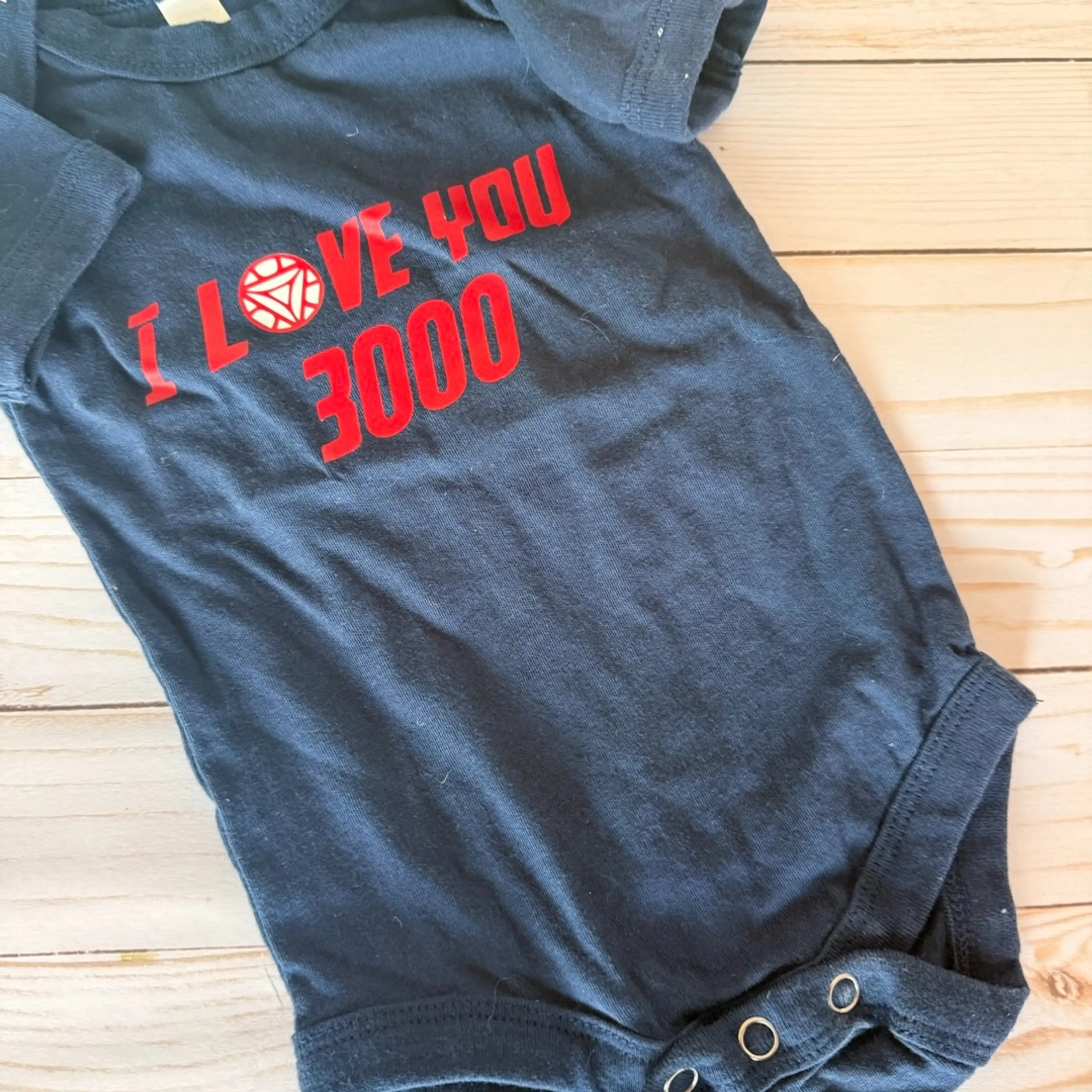 3-6 Month Bella Canvas Onesie Iron Man Inspired Bin 2