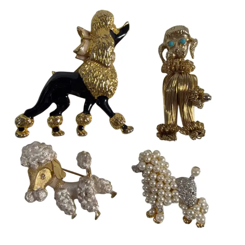 030. Pick A Poodle Brooch