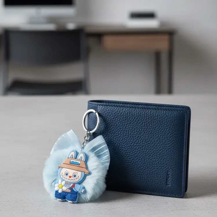 Chic Blue Bag Charm ✨ Purse Accessory