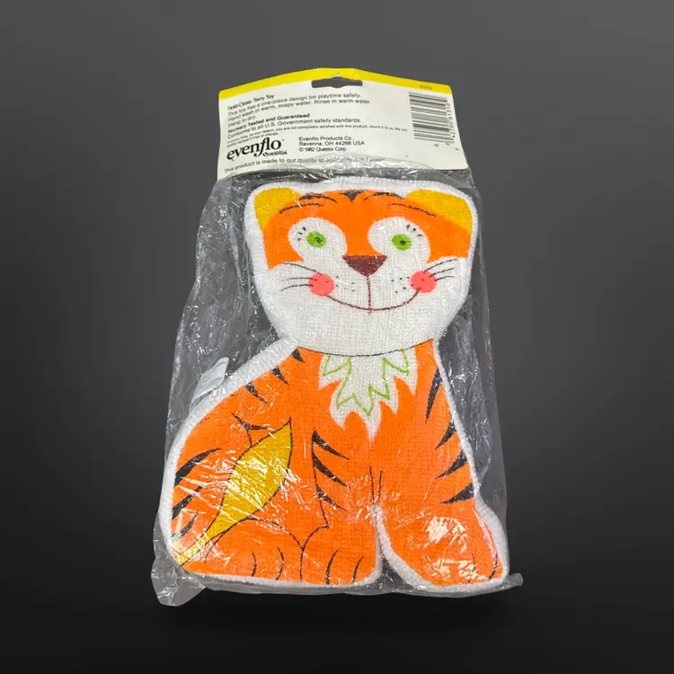 Vintage NOS Evenflo Hold-Close Terry Toy Tiger 1982