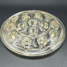 93 Vintage Glass Floral Frog Large 5 Inches