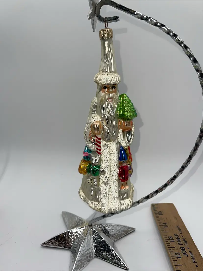 Christopher Radko Vintage 1998 “Slim Traveler” Santa 7” Tall